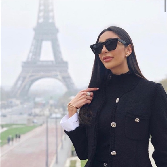 Zara Jackets & Blazers - RARE Zara Tweed Embellished Jacket, Contrast Trim